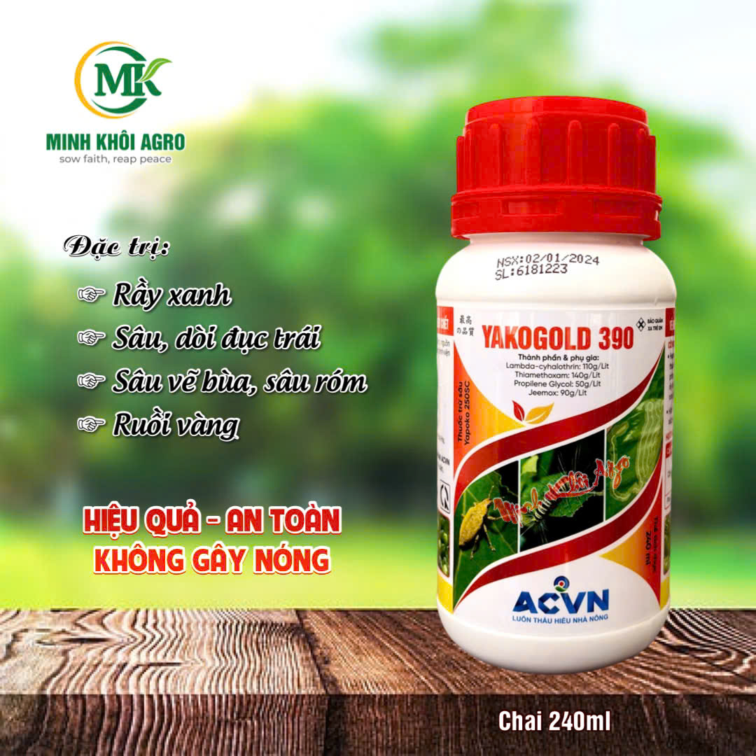 Thuốc trừ sâu YAKOGOLD 390 - Chai 240ml (Công thức Yapoko cải tiến).